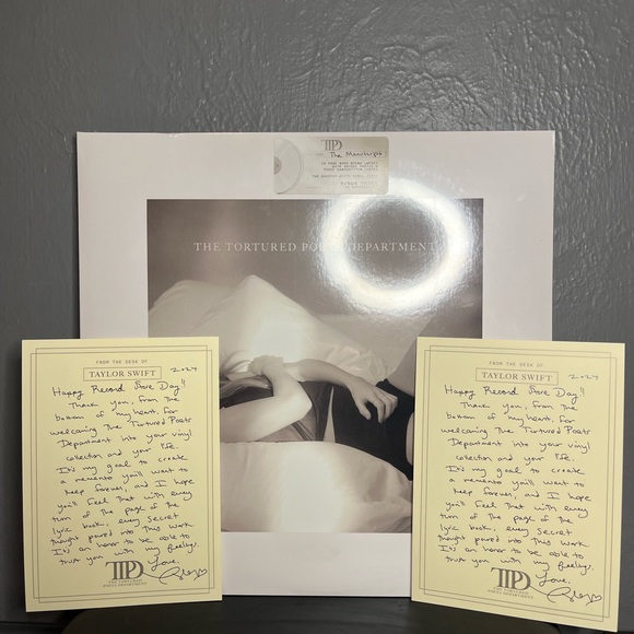 Taylor Swift - The Tortured Poets Department Vinyl With 2 RSD Note Letter Cards - Picture 1 of 3